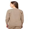 Adar Uniforms Women's Universal Round Neck Warm-Up Scrub Jacket - 602 - Khaki - M view 2