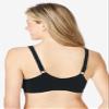 Comfort Choice Women's Plus Size Cotton Front-Close Wireless Bra - 40 G, Black view 2