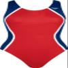The Finals Girl's Youth Glide Splice Super V-Back, Red/Navy, Size 22 view 1