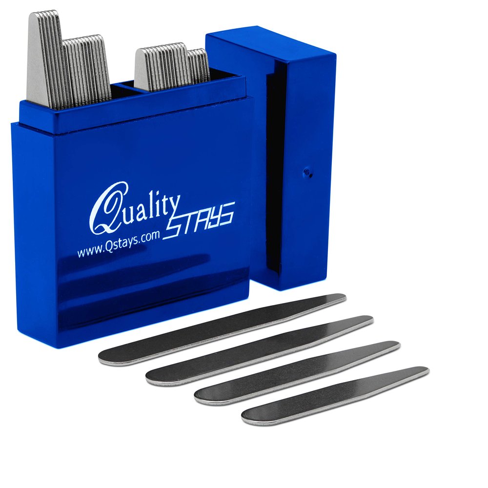 Collar Stays for Men's Shirts - Multiple Sizes for Men's Dress Shirts (36 Collar Stays - 2.2" long)