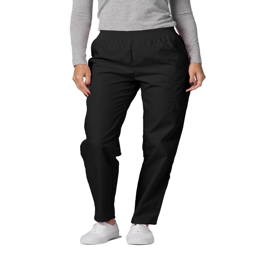 Adar Uniforms Universal Scrubs for Women - Tapered Utility Cargo Pants - 503 - Black - 4X