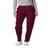 Adar Uniforms Universal Scrubs for Women - Tapered Utility Cargo Pants - 503 - Burgundy - 3X view 1