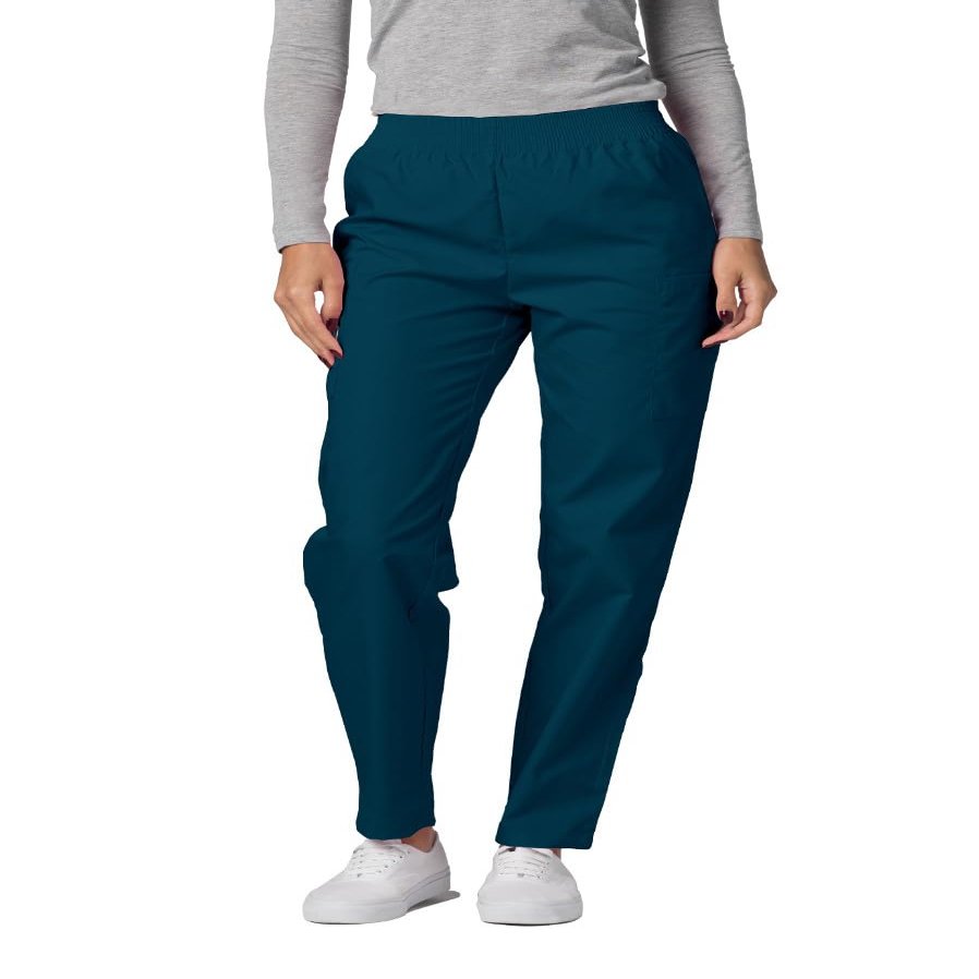 Adar Uniforms Women's Tapered Utility Cargo Scrub Pants - 503 - Caribbean Blue - M