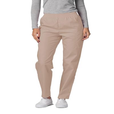 Adar Universal Scrubs for Women - Tapered Utility Cargo Scrub Pants - 503 - Khaki - 3X