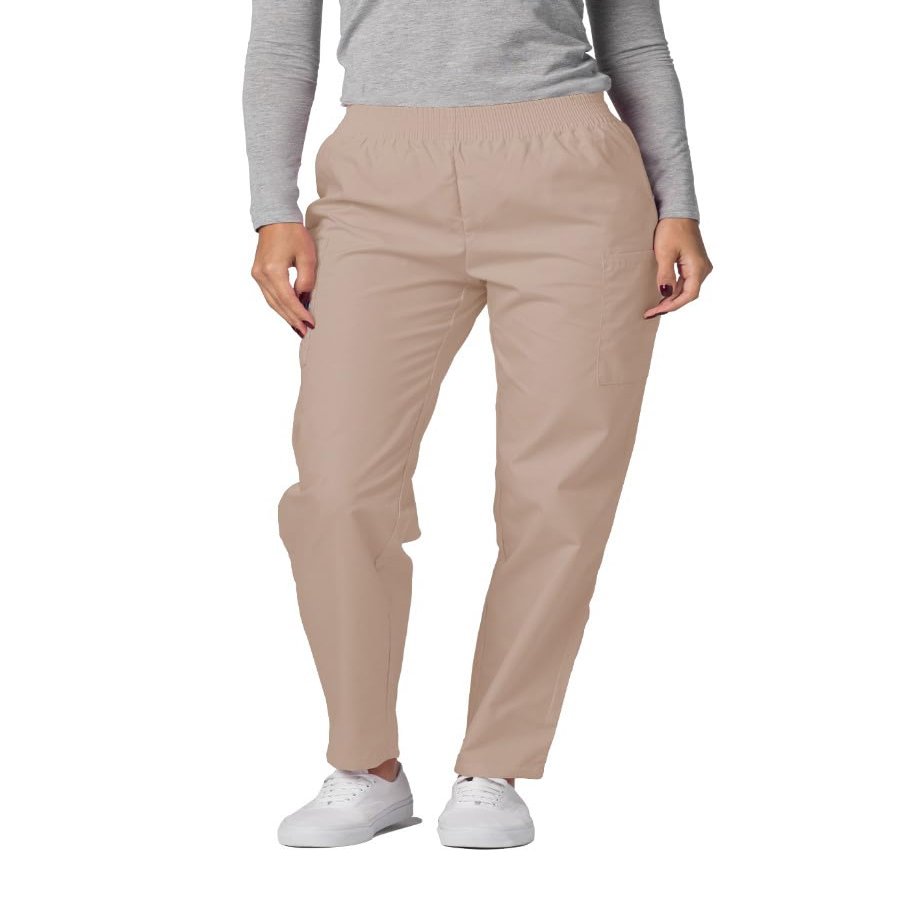 Adar Universal Scrubs for Women - Tapered Utility Cargo Scrub Pants - 503 - Khaki - 3X