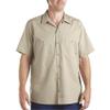 Dickies Occupational Workwear LS535DS M Polyester/Cotton Men's Short Sleeve Industrial Work Shirt, Medium, Desert Sand view 1