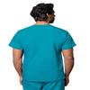 Adar Universal Unisex Scrubs - V Neck Tunic Scrub Top - 6011 - Teal Blue - 3X view 2