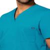 Adar Universal Unisex Scrubs - V Neck Tunic Scrub Top - 6011 - Teal Blue - 3X view 4