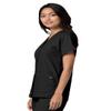 Adar Uniforms Women's Universal Snap Front Scrub Top - 604 - Black - XS view 3