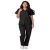 Adar Uniforms Women's Universal Snap Front Scrub Top - 604 - Black - XS view 4