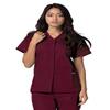 Adar Uniforms Women's Universal Snap Front Scrub Top - 604 - Burgundy - L view 1