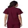 Adar Uniforms Women's Universal Snap Front Scrub Top - 604 - Burgundy - L view 2