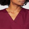 Adar Uniforms Women's Universal Snap Front Scrub Top - 604 - Burgundy - L view 3