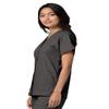 Adar Uniforms Women's Universal Snap Front Scrub Top - 604 - Pewter - 2X view 4