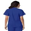 Adar Uniforms Women's Universal Snap Front Scrub Top - 604 - Royal Blue - S view 2