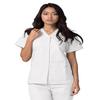 Adar Uniforms Women's Universal Snap Front Scrub Top - 604 - White - M view 1