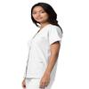 Adar Uniforms Women's Universal Snap Front Scrub Top - 604 - White - M view 3