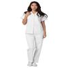 Adar Uniforms Women's Universal Snap Front Scrub Top - 604 - White - M view 4