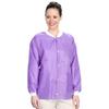 ValuMax 3530PPL Easy Breathe Cool and Strong, No-Wrinkle, Professional Disposable SMS Hip Length Jacket, Purple, L, Pack of 10 view 1