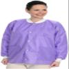 ValuMax 3530PPL Easy Breathe Cool and Strong, No-Wrinkle, Professional Disposable SMS Hip Length Jacket, Purple, L, Pack of 10 view 2