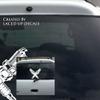 Crossed Spark Plug Vinyl Decal Lg view 2