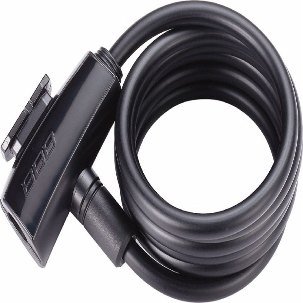 BBB BBL-61 30155 Bicycle Anti-Theft Wire Lock Key Quick Safe 8X1500MM Coil Cable Black