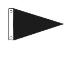 Black Single Pennant (18 in. x 36 in.)