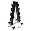 Ader Black Rubber Dumbbell 8,12,15,20,25 Lbs 5 Pair with Rack (160 Lb) view 2