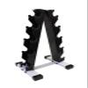 Ader Black Rubber Dumbbell 8,12,15,20,25 Lbs 5 Pair with Rack (160 Lb) view 3