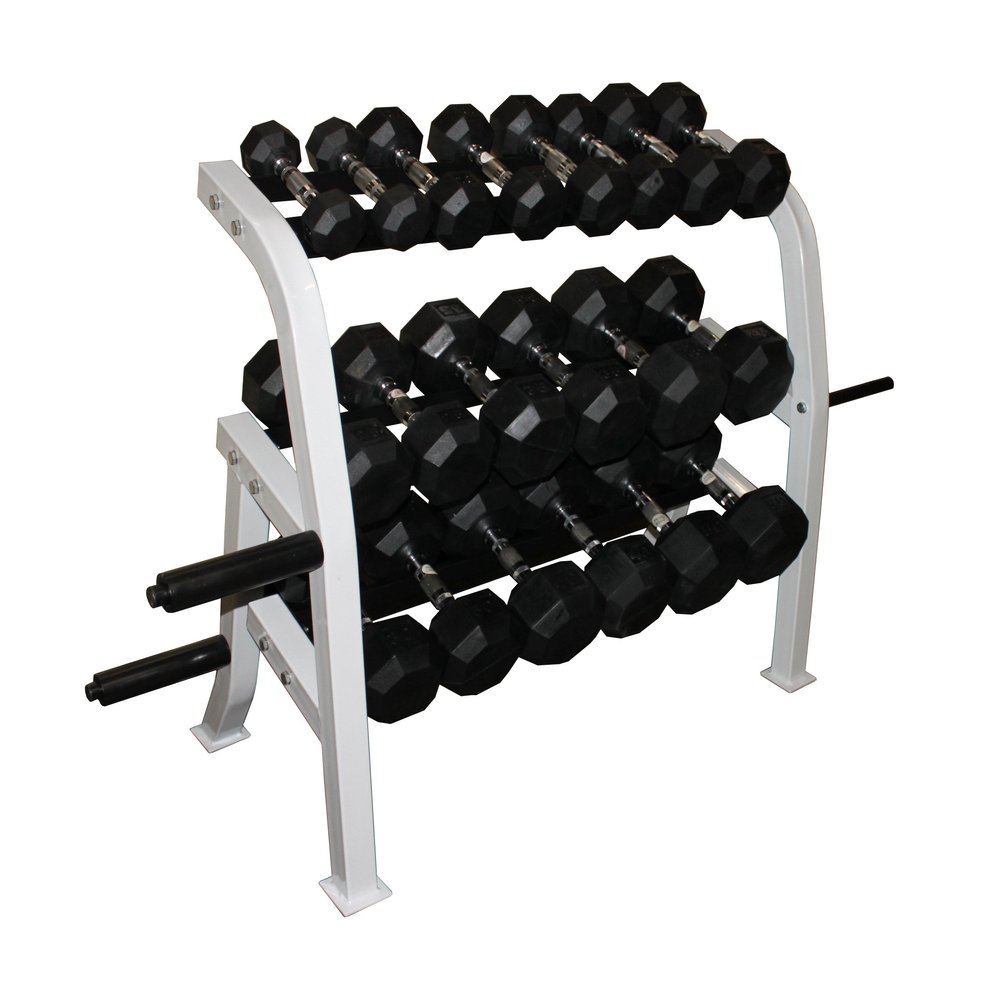 Ader Sporting Goods Black Rubber Dumbbells 8 Pairs, 390Lbs with Dumbbell Rack and Solid Rubber Mat