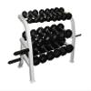 Ader Sporting Goods Black Rubber Dumbbells 8 Pairs, 390Lbs with Dumbbell Rack and Solid Rubber Mat view 1