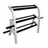 Ader Sporting Goods Black Rubber Dumbbells 8 Pairs, 390Lbs with Dumbbell Rack and Solid Rubber Mat view 3
