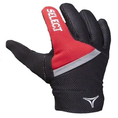 SELECT Winter Soccer Glove, 8, Black/Red