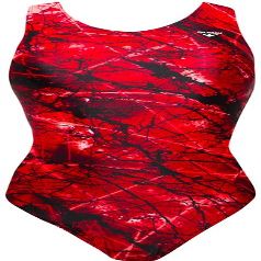 The Finals Women's Amethyst Super V-Back, Red, Size 34