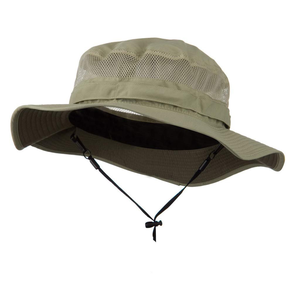 e4Hats.com Big Size Taslon UV Bucket Hat - Khaki 2XL-3XL