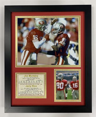 Legends Never Die Joe Montana and Jerry Rice Framed Photo Collage, 11 x 14-Inch, Model: 11438U