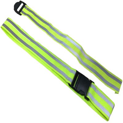 BRITEGUARD Reflective Arm Band & Safety Belt | 22" to 39.5" Adjustable Waist | 15" Arm Band | Day & Night Enhanced Visibility | Essential for Roadside Safety & Evening Activities
