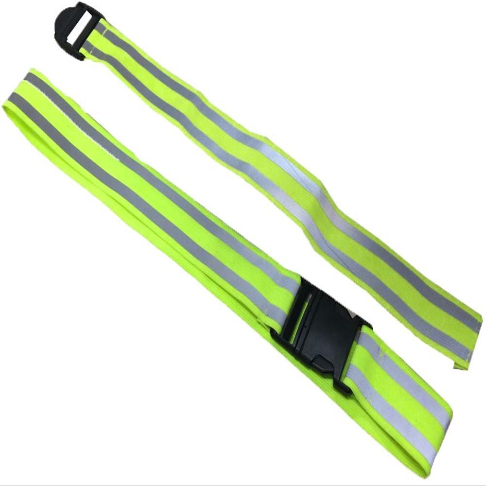 BRITEGUARD Reflective Arm Band & Safety Belt | 22" to 39.5" Adjustable Waist | 15" Arm Band | Day & Night Enhanced Visibility | Essential for Roadside Safety & Evening Activities