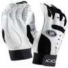 Acacia Home Run Baseball Batting Gloves, White/Black, Youth Large view 1