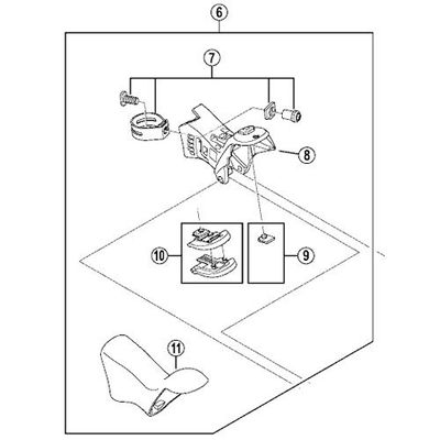 Shimano Spares Part ST2403 LH Bracket Unit