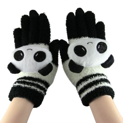 Liying Cute Cartoon Touch Screen Gloves Women gloves Arm Warmer Gloves for girls, ladies, women, female, Christmas gifts, Birthday gifts, etc. (black white cat)