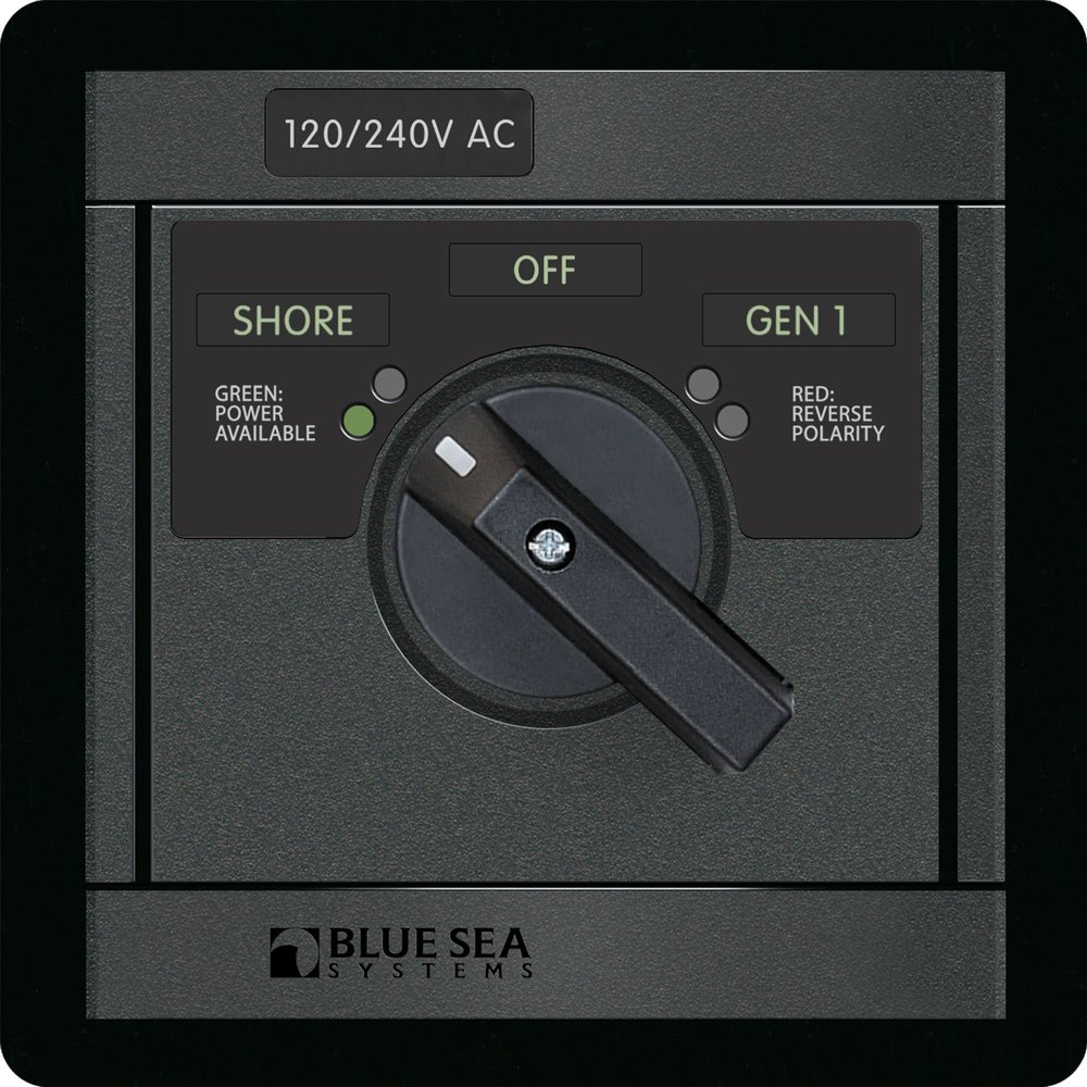 Blue Sea Systems 1487 120/240V AC Rotary 65A OFF + 2 Sources