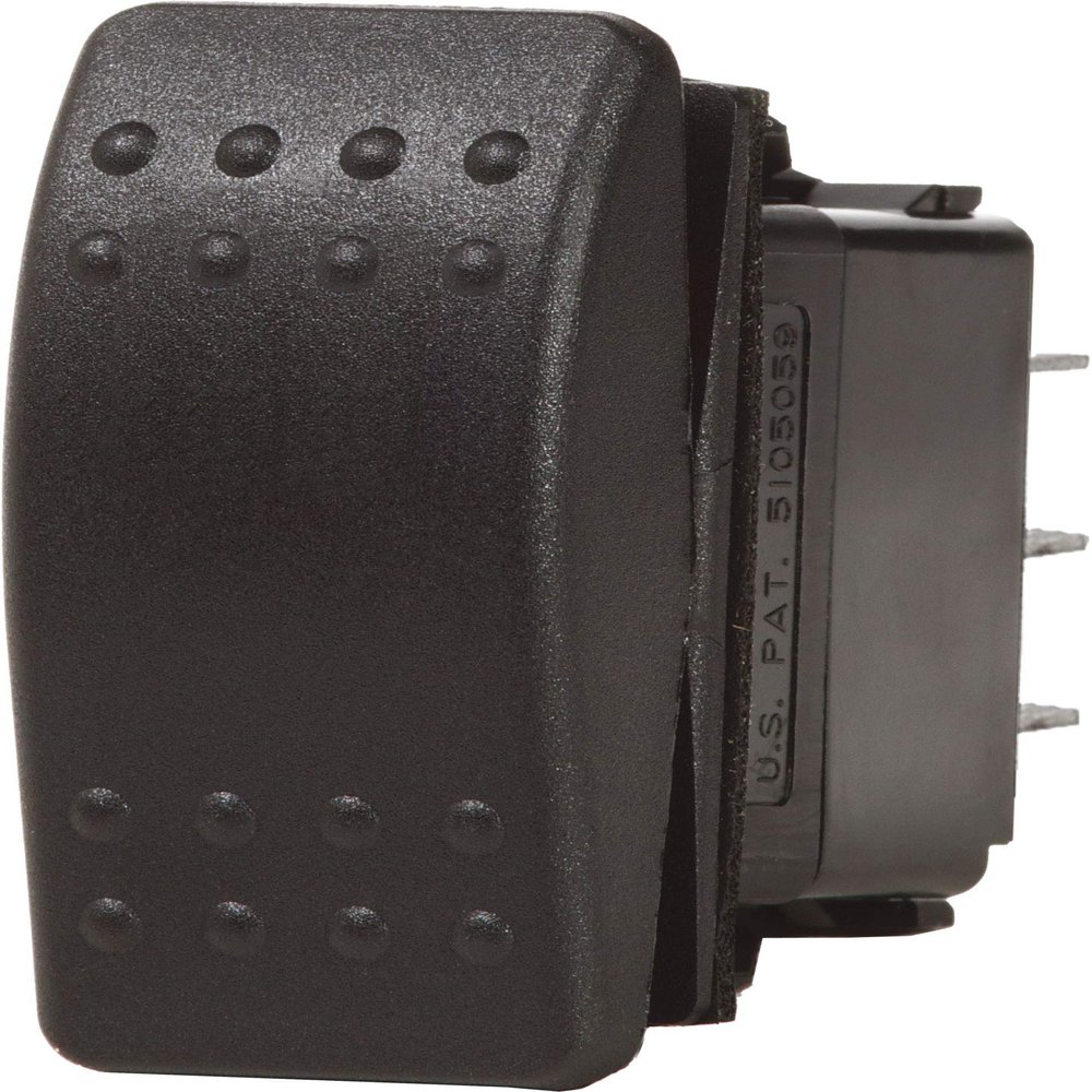 Blue Sea Systems Contura II Off-(ON) DPDT Switch, Black