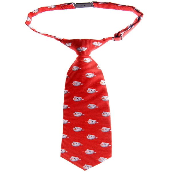 Retreez Christmas Happy Snowman Woven Pre-tied Boy's Tie - Red - 24 months - 4 years