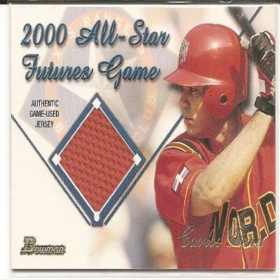 Carlos Pena 2001 Bowman Future Game A Relics Game-Worn Jersey Insert Card #FGRCP