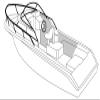Survivor Marine Products Boat Cover for Euro Style Walk Around Cuddy Cabin Boat (Outboard), Navy, 29-Feet 5-Inch - 30-Feet 4-Inch Length Overall x 102-Inch Beam Width view 2