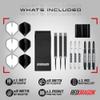 RED DRAGON Pegasus 25 Gram Professional Tungsten Steeltip Darts Set with Flights, Stems (Shafts) and Wallet view 2
