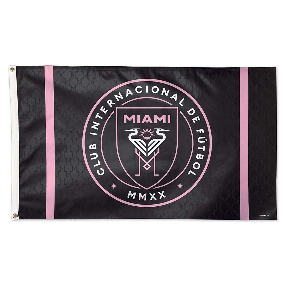 WinCraft Inter Miami CF Flag 3x5 MLS Black/Pink Soccer Club Internacional De Futbol