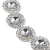 Topwholesalejewel Silver Crystal Rhinestones Around a Circle Crystal Stone Insert Bracelet view 2