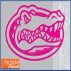 Florida Gators PINK CUT VINYL GATOR HEAD LOGO 24" Vinyl Decal Car Truck Window UF Sticker view 1